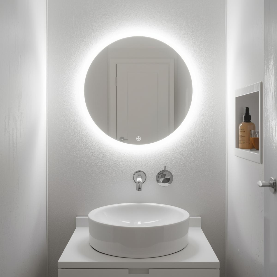 Espejo de 50cm Redondo con Luz Led 3 Tonos