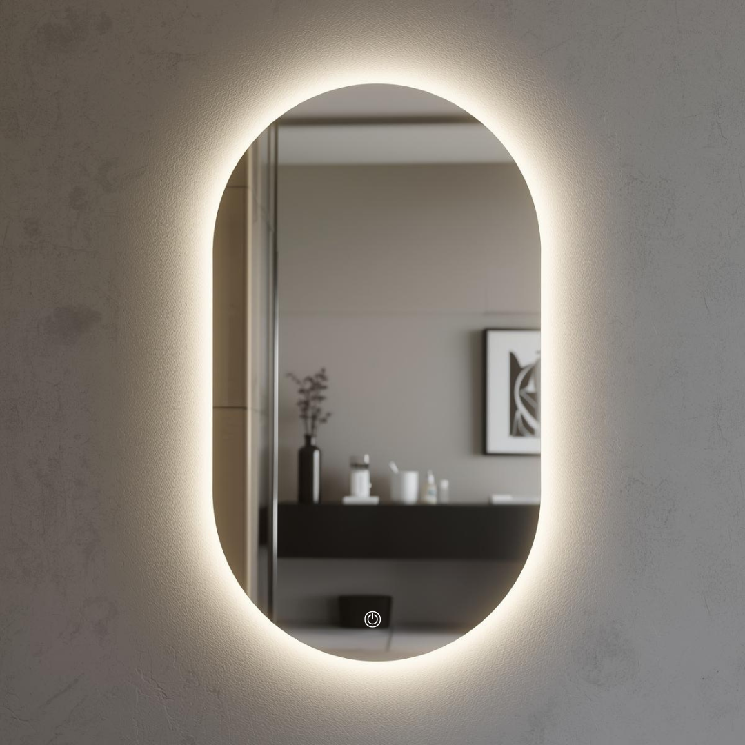 Espejo Ovalado LED 3 Tonos 50x75cm