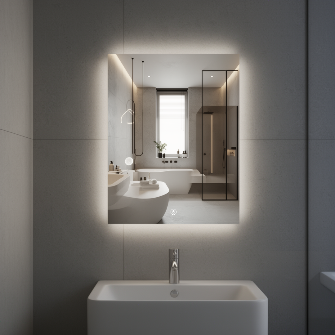 Espejo Rectangular 40x60 con Luz Led 3 Tonos