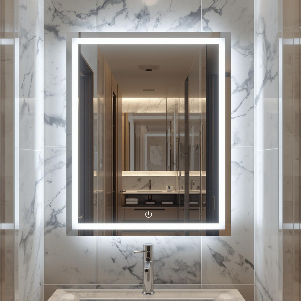 Espejo Rectangular 60x80 Esmerilado con Luz Led 3 Tonos