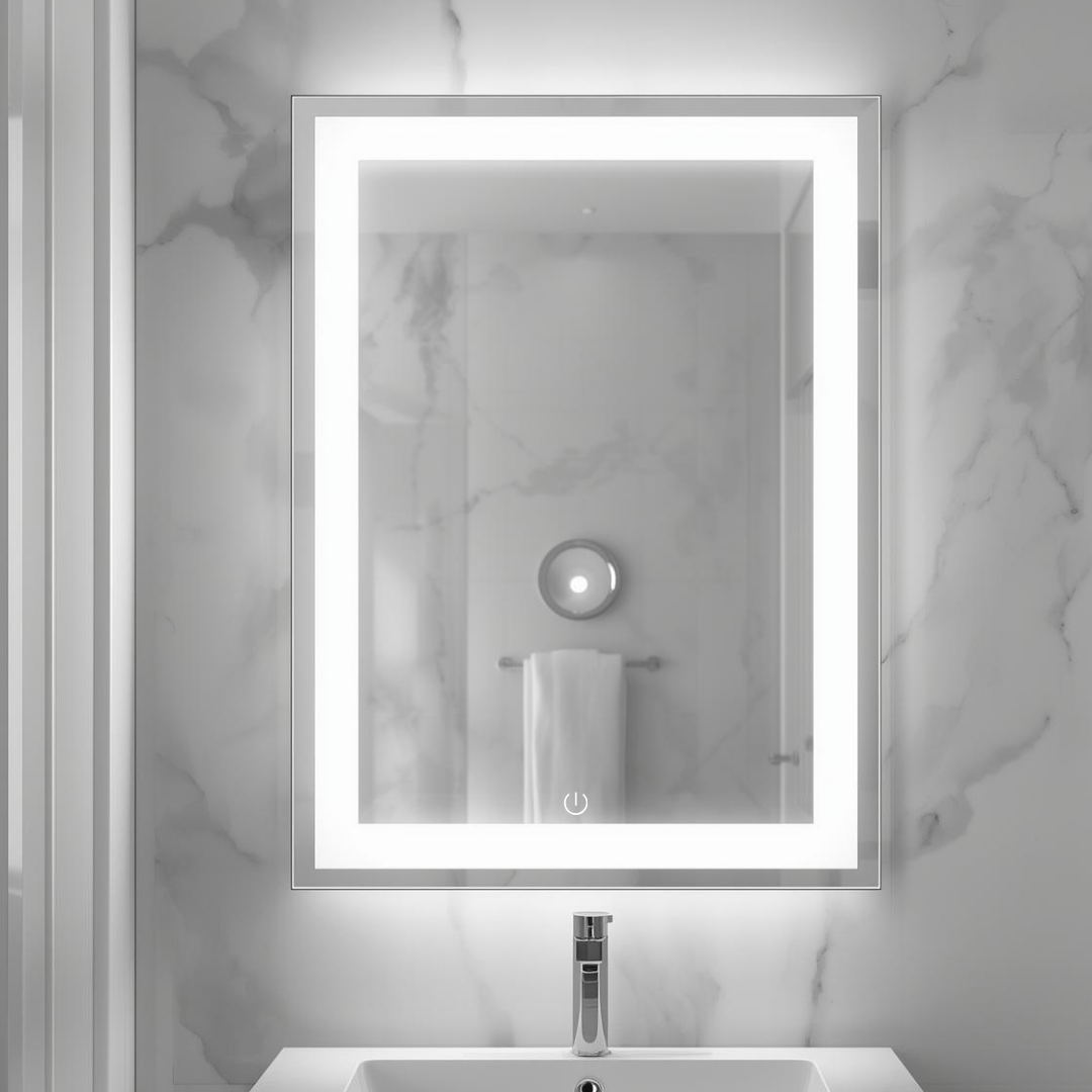 Espejo Rectangular 40x60 Esmerilado con Luz Led 3 Tonos