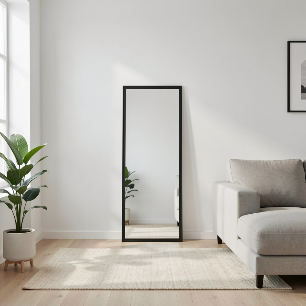 Espejo de Cuerpo Completo con Marco Negro 45x125cm
