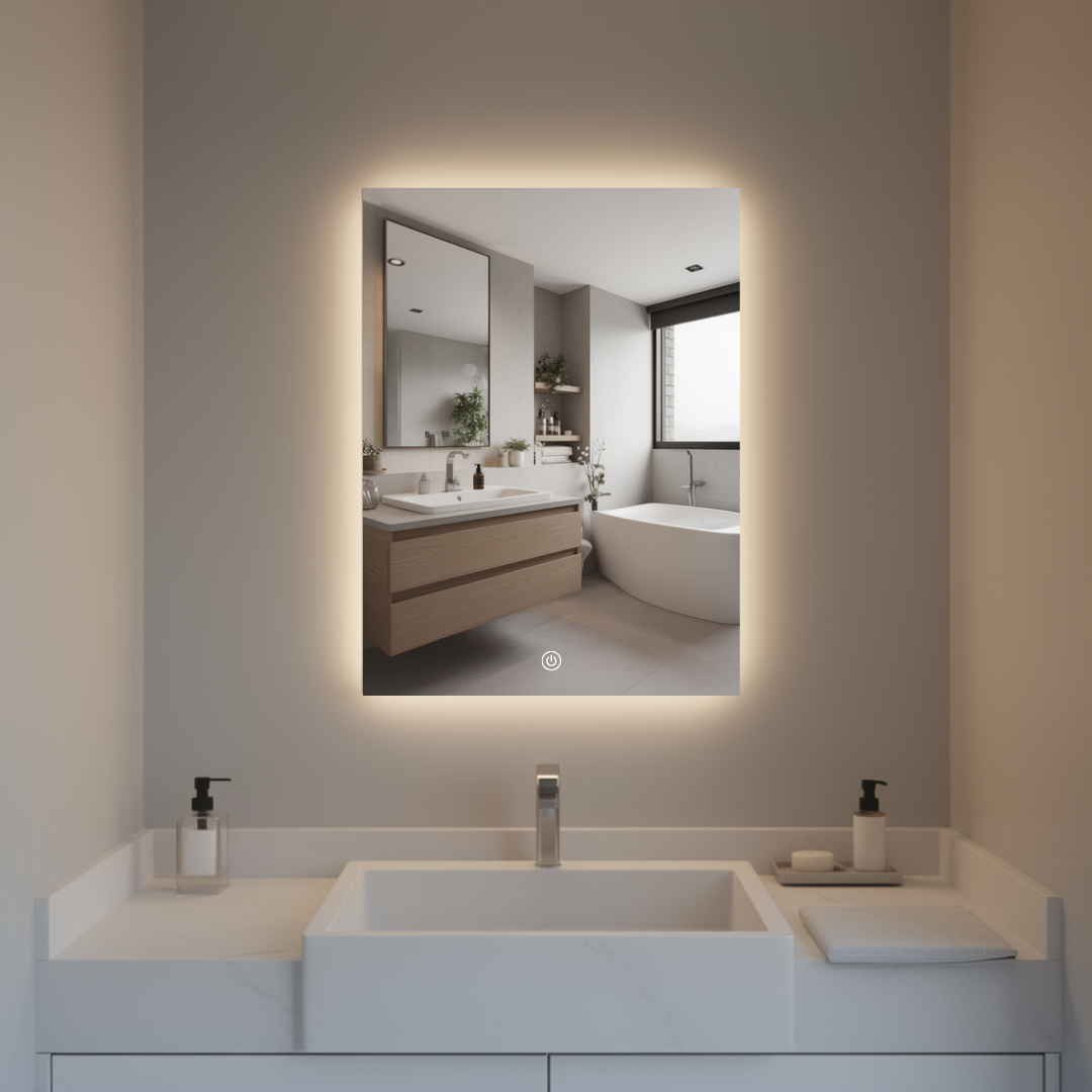 Espejo Rectangular 50x70 con Luz Led 3 Tonos