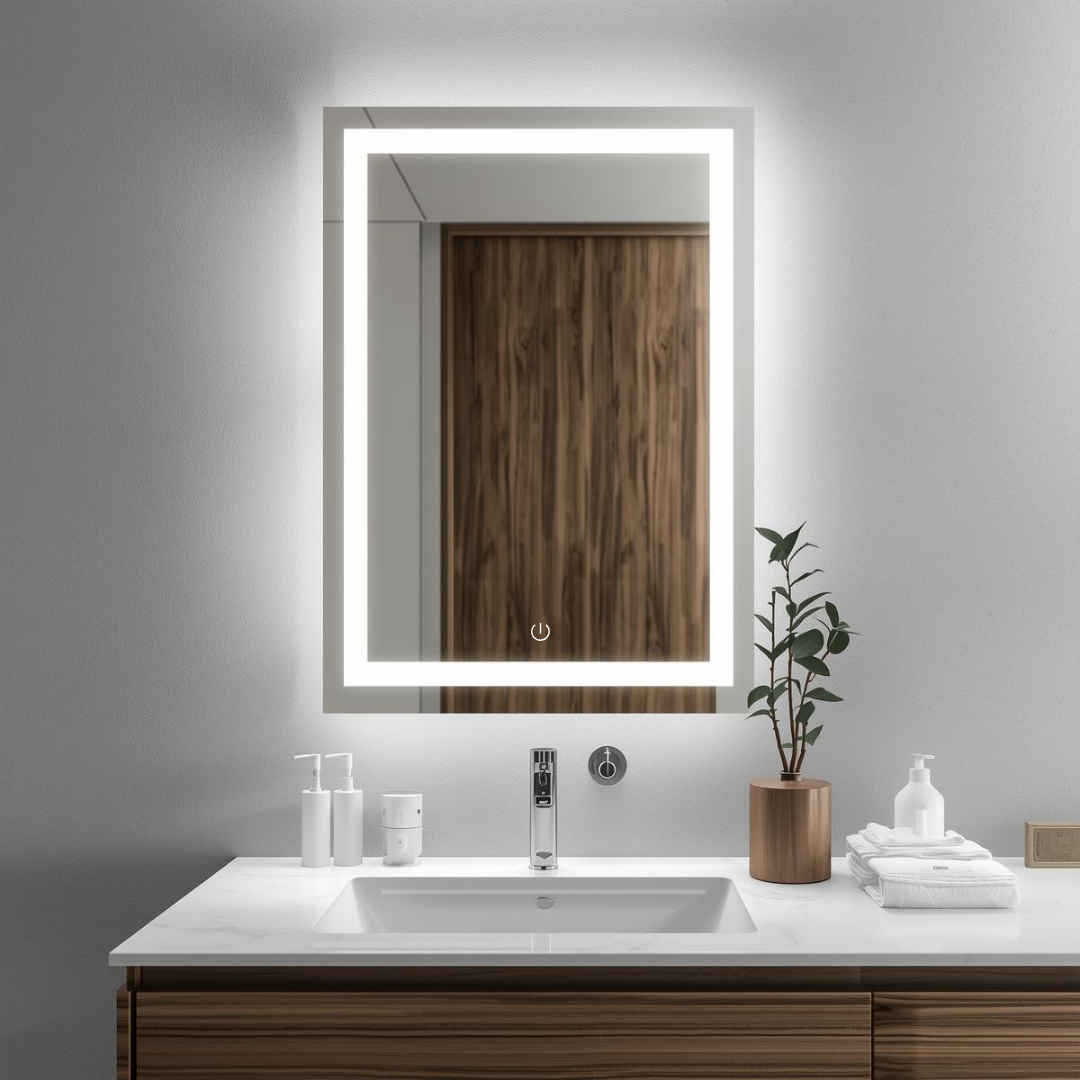 Espejo Rectangular 50x70 Esmerilado con Luz Led 3 Tonos