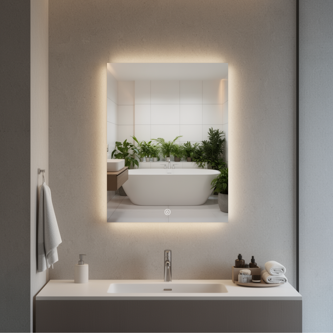 Espejo Rectangular 40x60 con Luz Led 3 Tonos