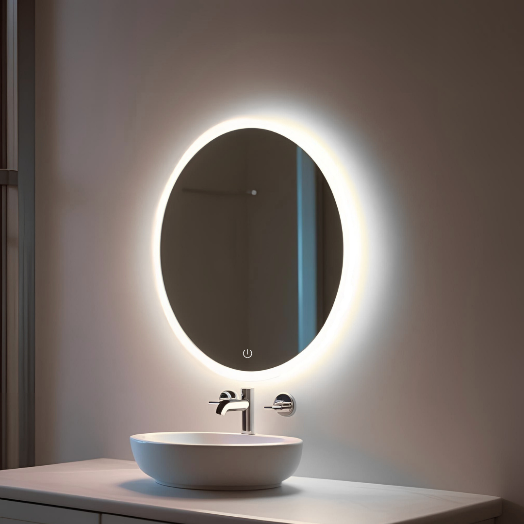 Espejo de 50cm Redondo con Luz Led 3 Tonos