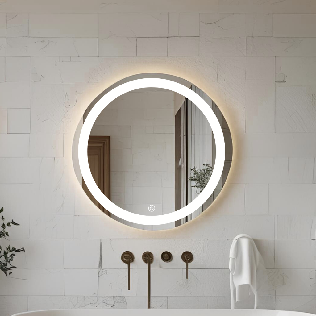 Espejo de 60cm Esmerilado con Luz Led 3 Tonos