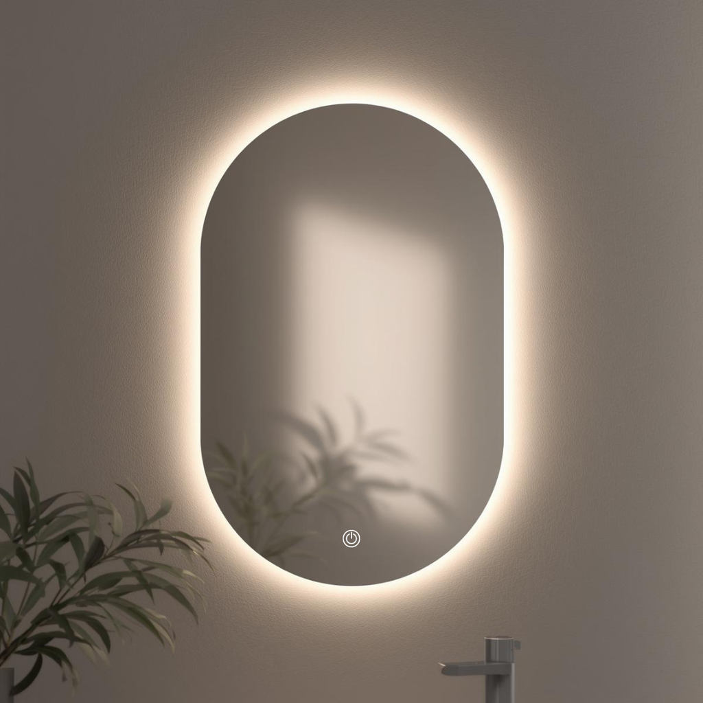 Espejo Ovalado LED 3 Tonos 45x65cm