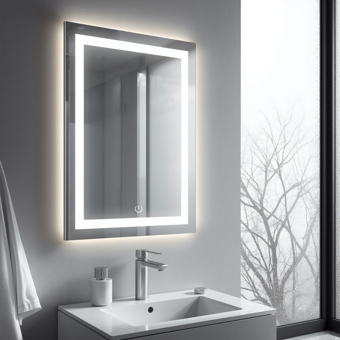 Espejo Rectangular 40x60 Esmerilado con Luz Led 3 Tonos