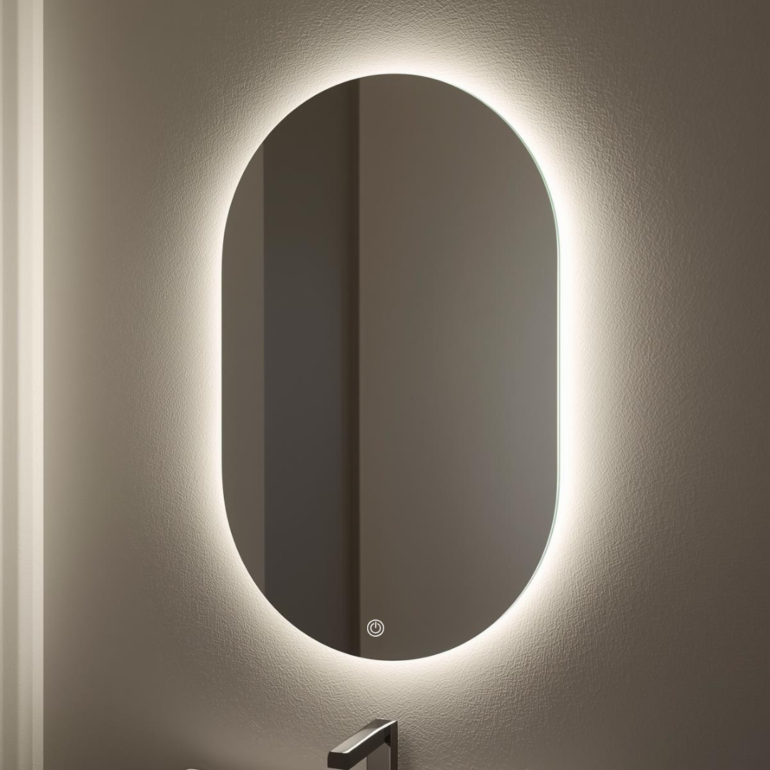 Espejo Ovalado LED 3 Tonos 50x75cm