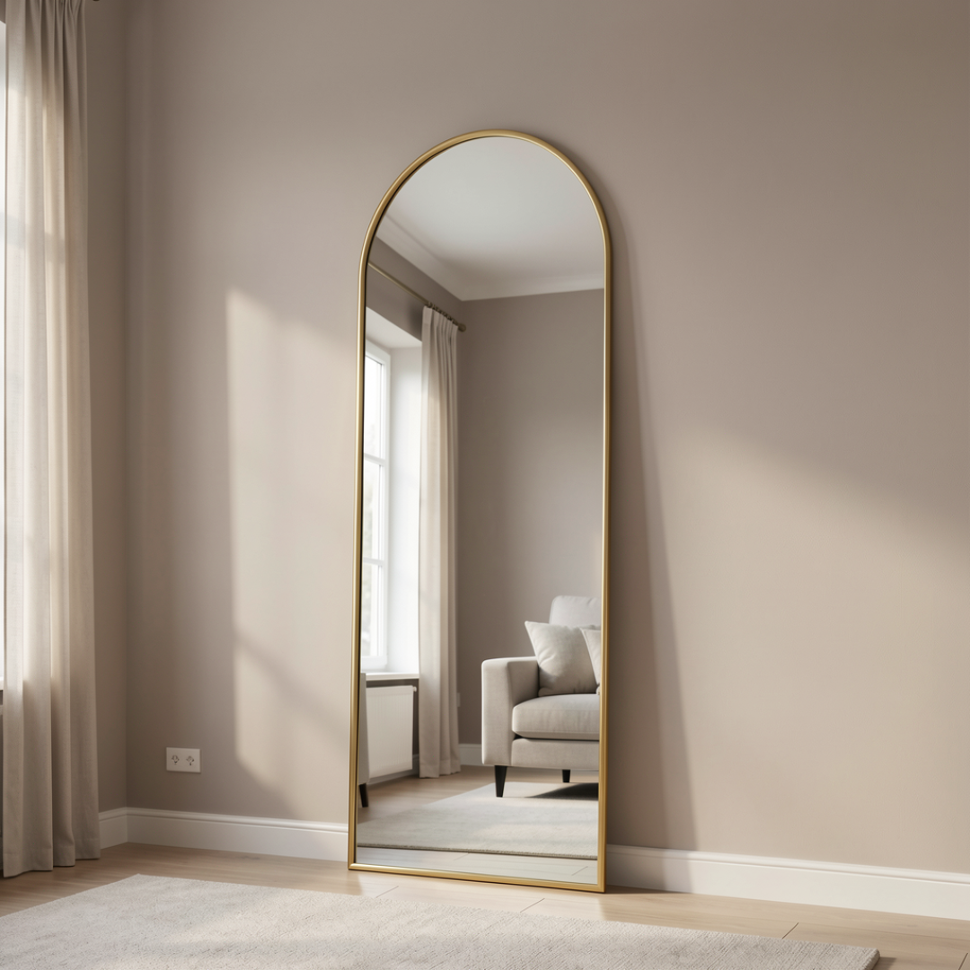 Espejo de Cuerpo Completo con Marco Dorado 60x180cm