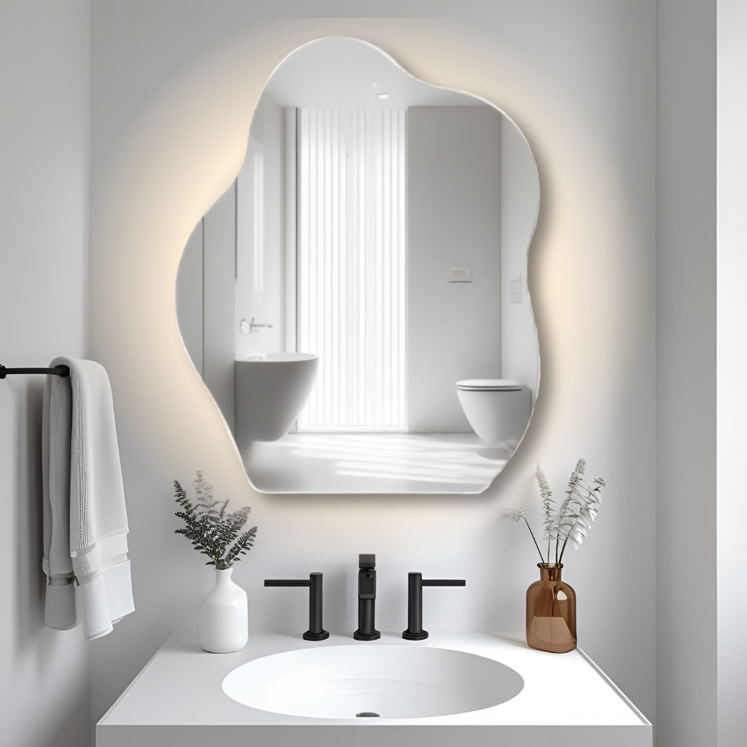 Espejo Irregular Sin Marco 60x80cm LED 3 Tonos