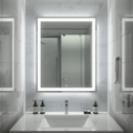 Espejo Rectangular 60x80 Esmerilado con Luz Led 3 Tonos