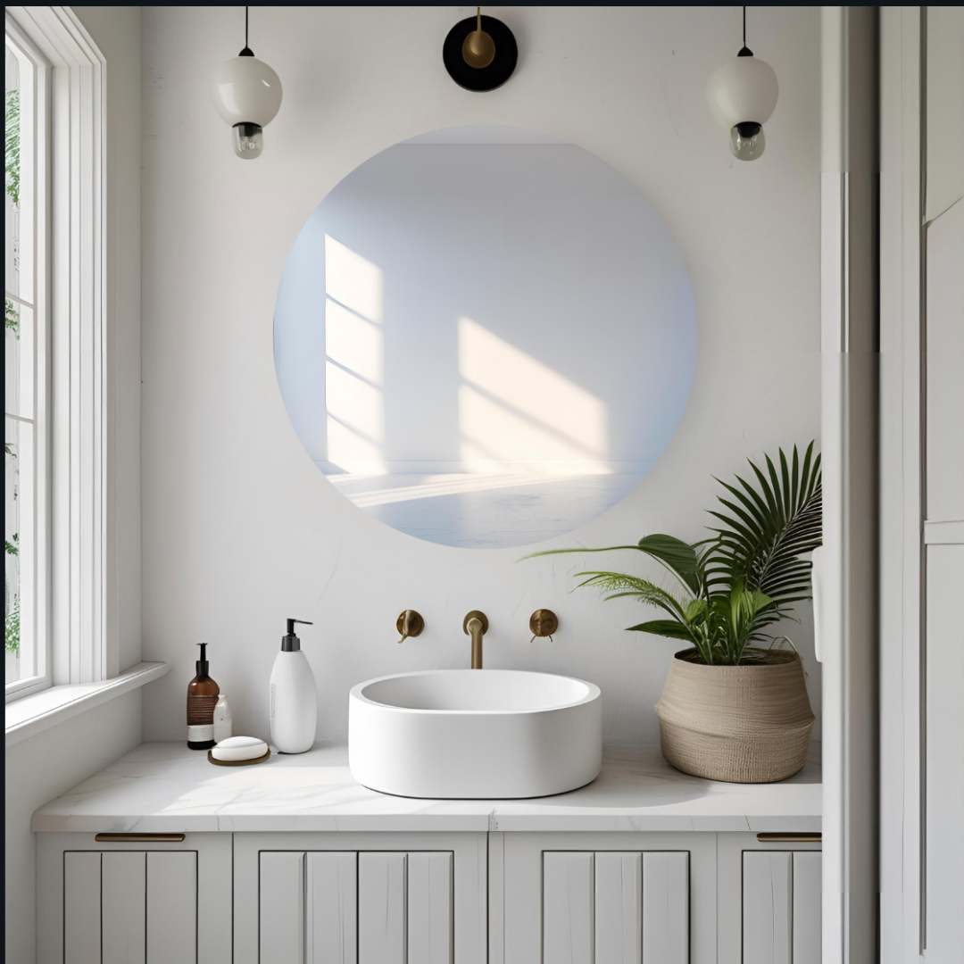 Espejo de 80cm Redondo Decorativo Sin Marco