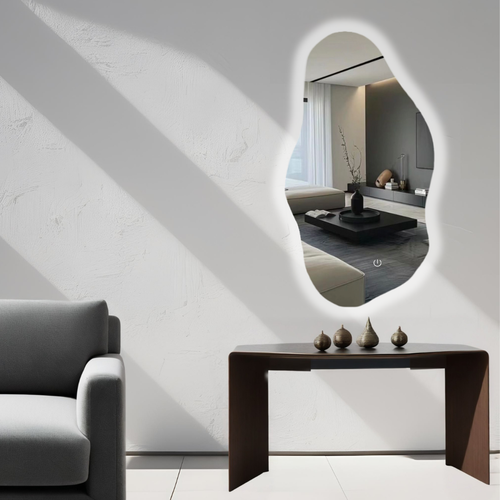 Espejo Asimetrico Sin Marco 50x90cm LED 3 Tonos