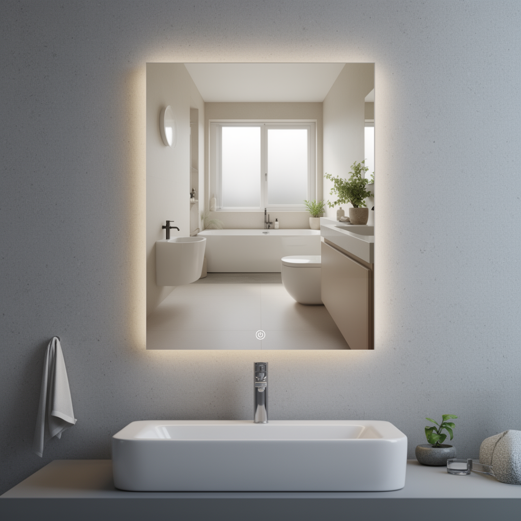 Espejo Rectangular 50x70 con Luz Led 3 Tonos