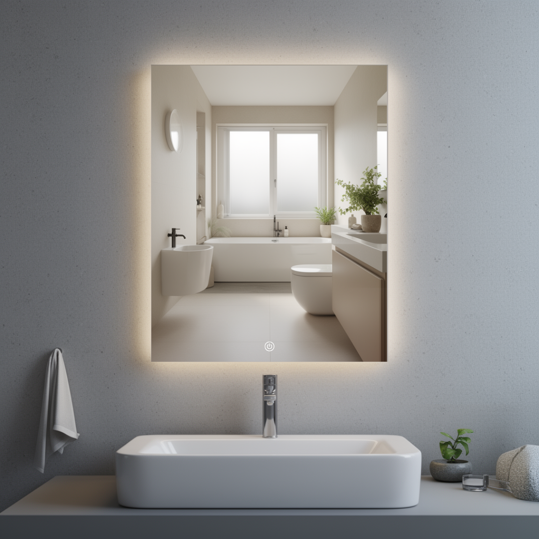 Espejo Rectangular 50x70 con Luz Led 3 Tonos