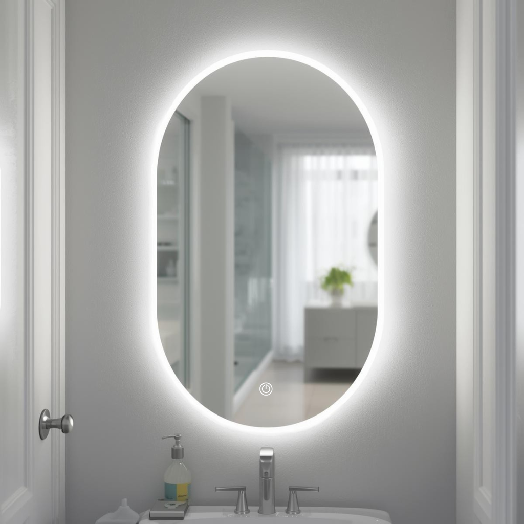 Espejo Ovalado LED 3 Tonos 45x65cm