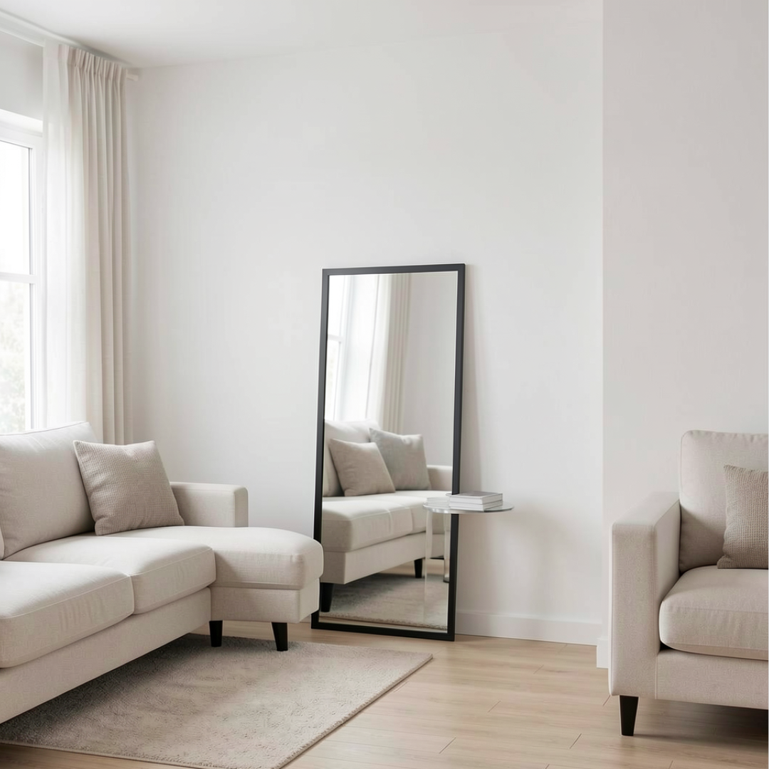 Espejo de Cuerpo Completo con Marco Negro 45x125cm