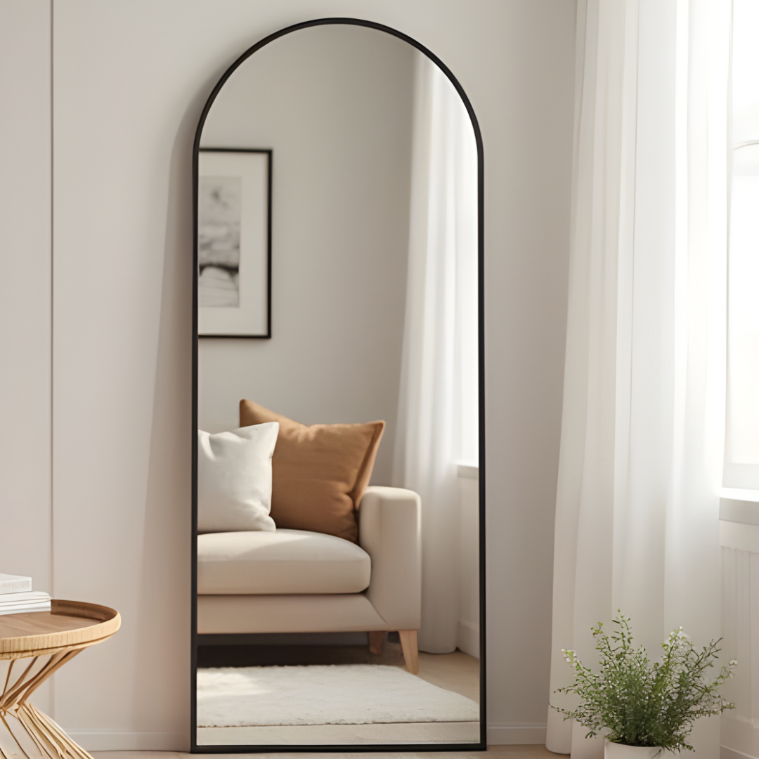 Espejo de Cuerpo Completo con Marco Negro 60x180cm