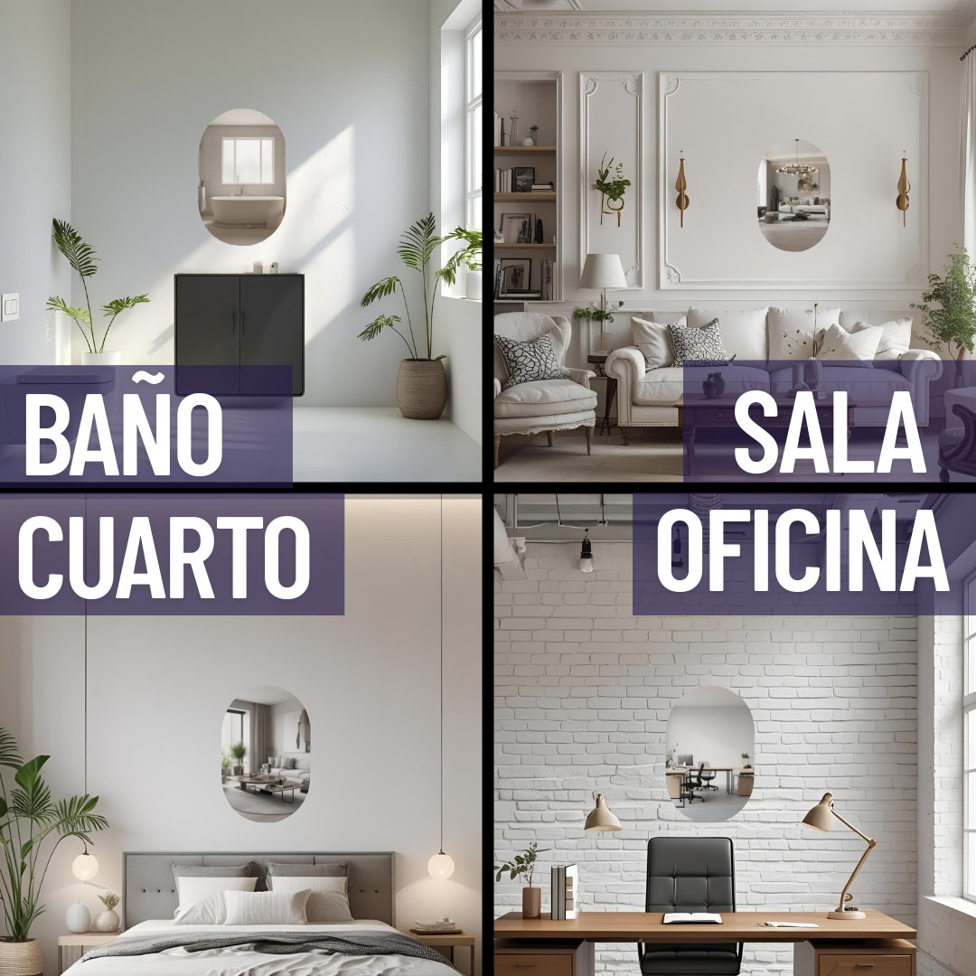 Espejo Ovalado 45x65cm Sin Marco