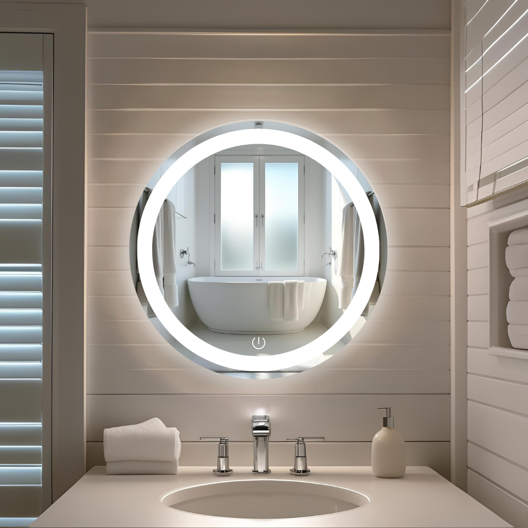 Espejo de 50cm Esmerilado con Luz Led 3 Tonos