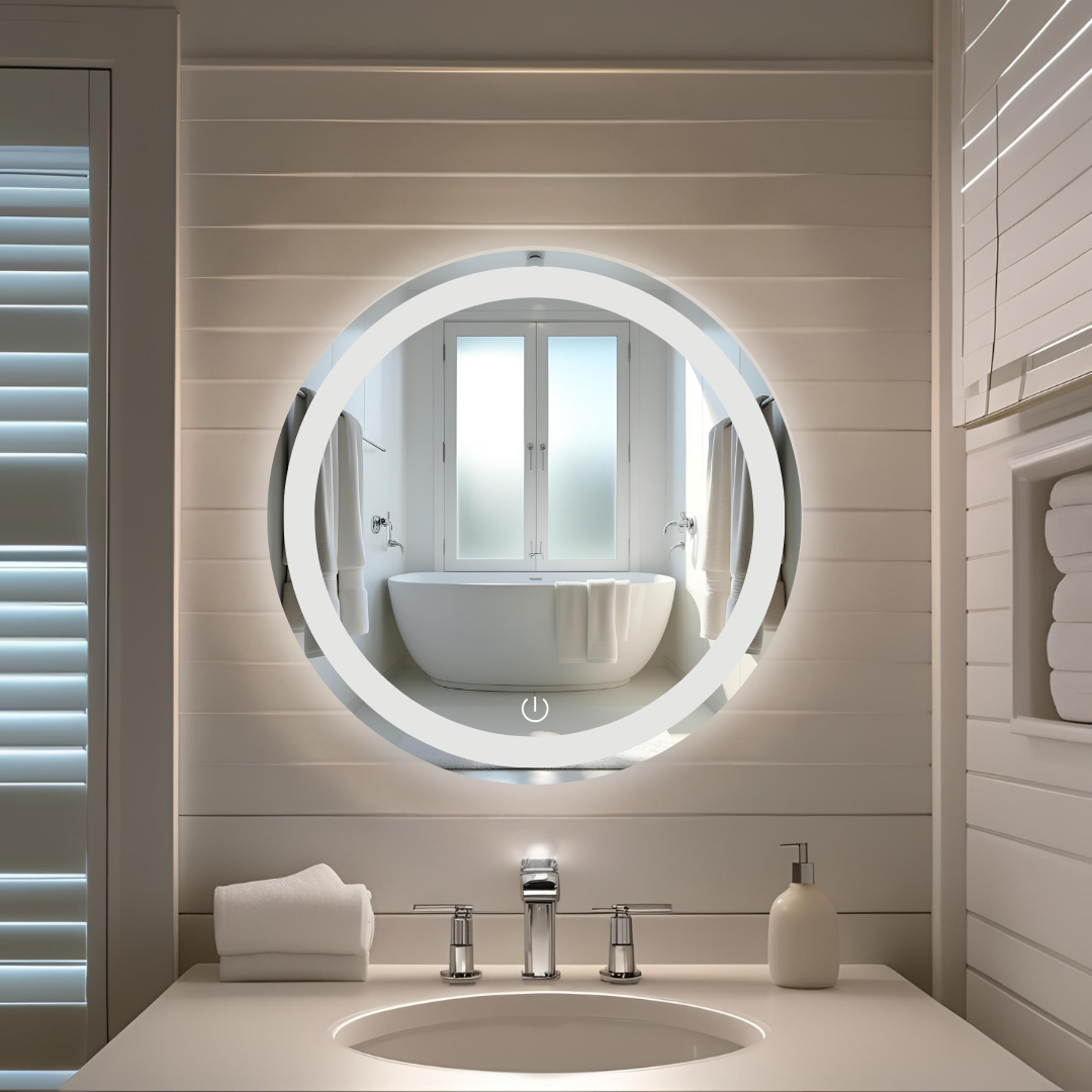 Espejo de 60cm Esmerilado con Luz Led 3 Tonos