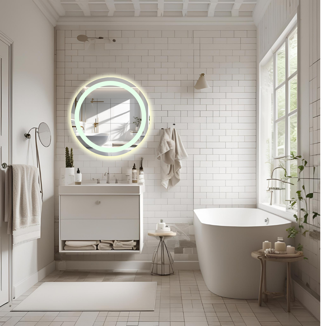 Espejo de 80cm Esmerilado con Luz Led 3 Tonos