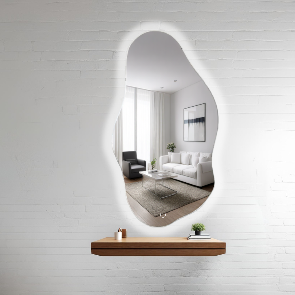 Espejo Asimetrico Sin Marco 50x90cm LED 3 Tonos