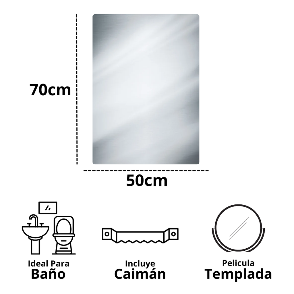 Espejo Rectangular 50x70 Sin Marco