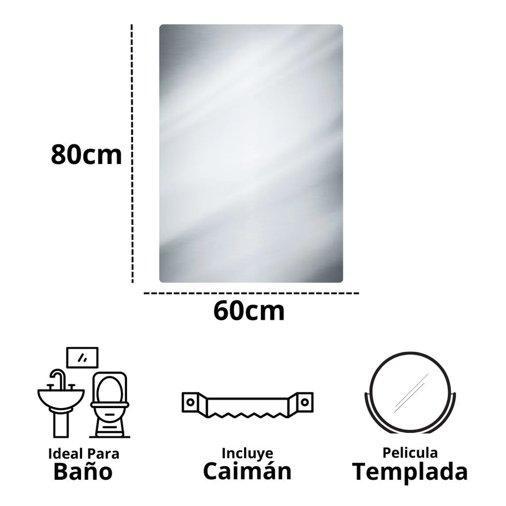 Espejo Rectangular 60x80 Sin Marco