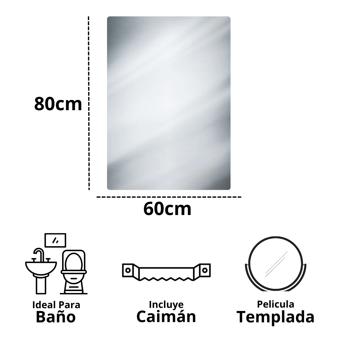Espejo Rectangular 60x80 Sin Marco