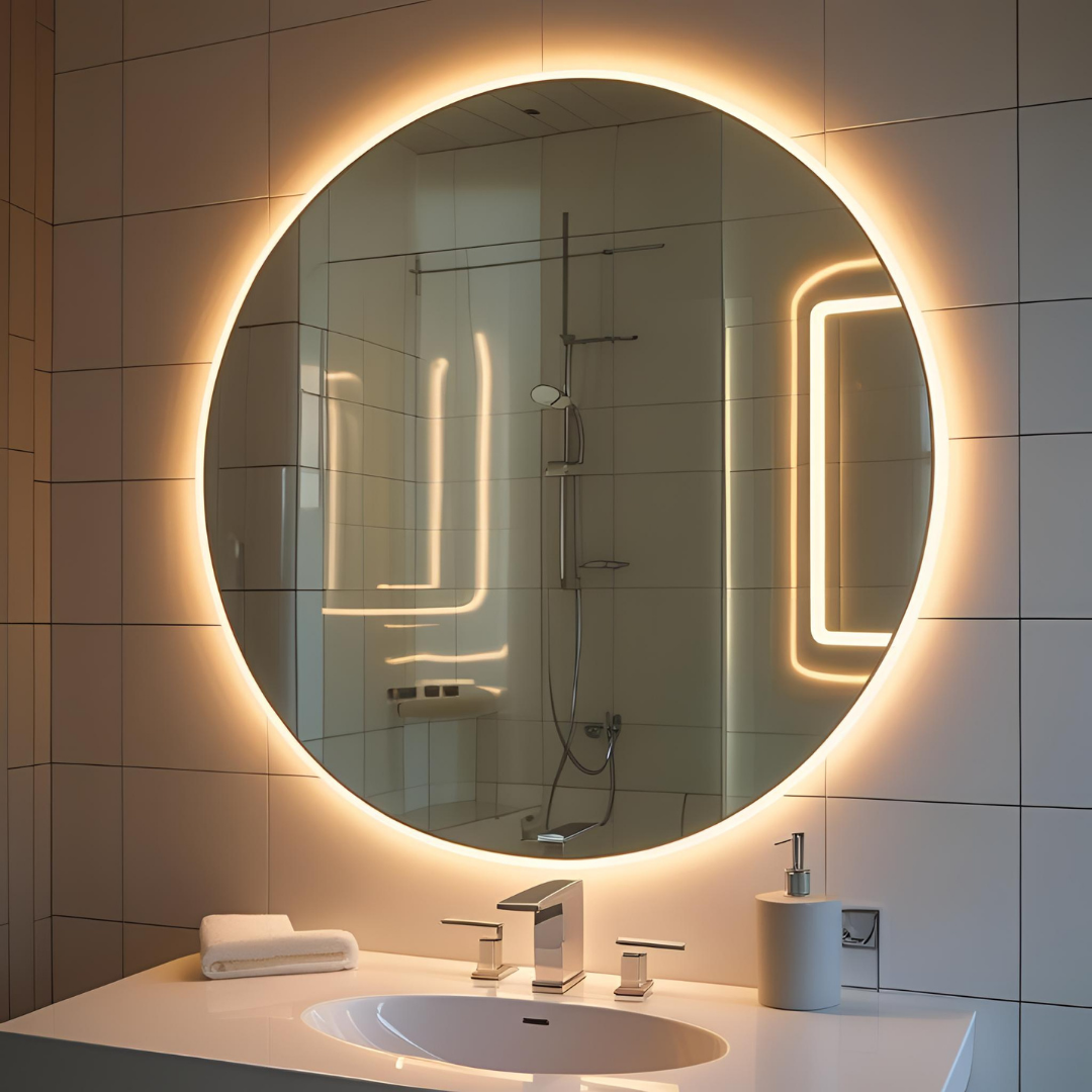 Espejo de 60cm Redondo con Luz Led 3 Tonos