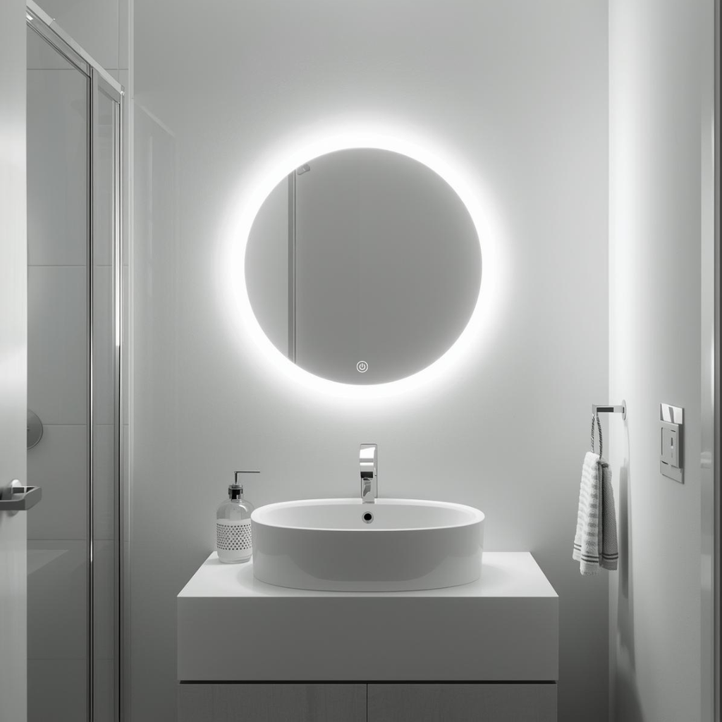 Espejo de 60cm Redondo con Luz Led 3 Tonos
